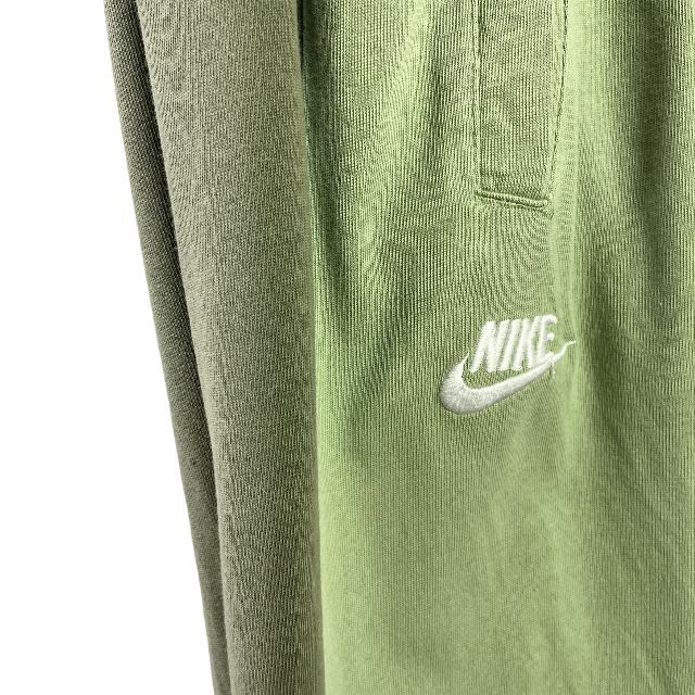 NIKE(ナイキ)のデザイン◎ NIKE ナイキ コットン製パンツ カーキ 緑 US/L 裾リブ メンズのパンツ(その他)の商品写真