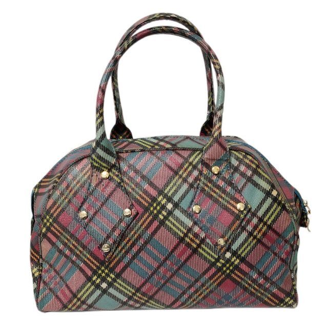 Vivienne Westwood(ヴィヴィアンウエストウッド)の美品　ヴィヴィアン オーブ ハンドバッグ ミニボストン　ハンドバッグ　チェック レディースのバッグ(ハンドバッグ)の商品写真