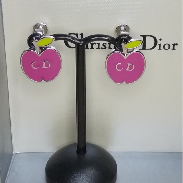 美品💗クリスチャン・ディオール❤Diorりんごイヤリング★アップルCDリンゴ