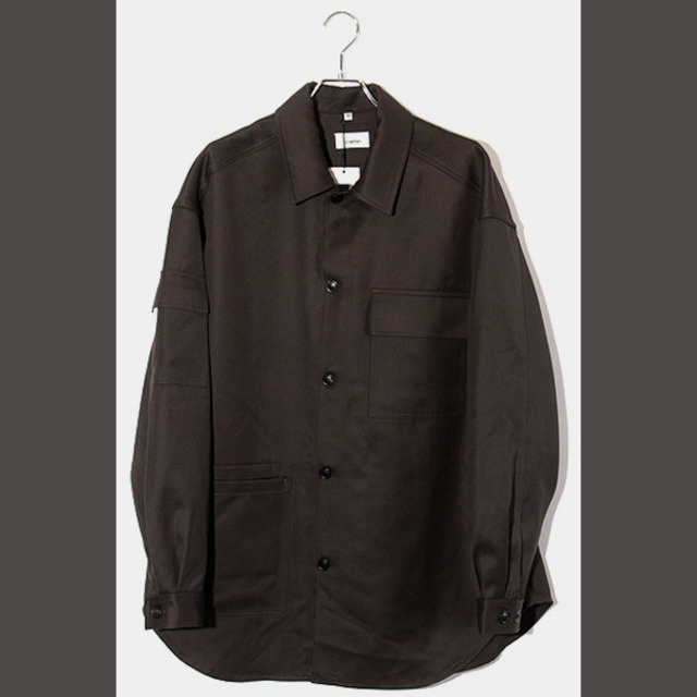 未使用品 21AW Lownn ローン ユーティリティロングシャツ 48 茶 【特別