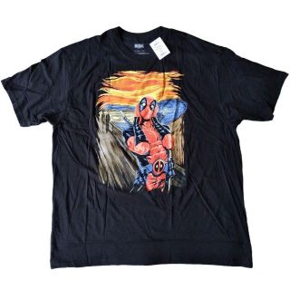 マーベル(MARVEL)のマーベル　デットプール　Tシャツ　2Xサイズ　黒　marvel　メキシコ製 *(Tシャツ/カットソー(半袖/袖なし))