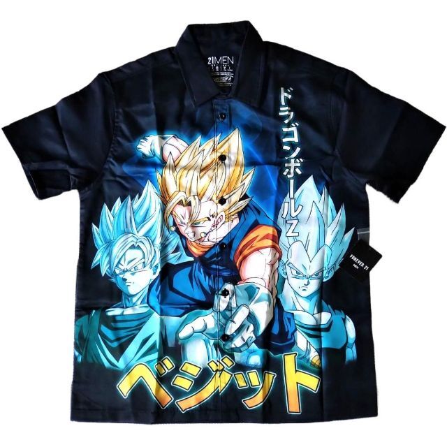 海外公式 forever21×ドラゴンボールZ 半袖シャツ S 黒 アニメ * 人気