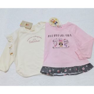 アンパンマン(アンパンマン)の新品　90cm　アンパンマン　春女の子長袖Tシャツ2枚セット　Rセット(Tシャツ/カットソー)