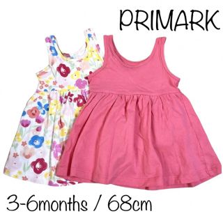 プライマーク(PRIMARK)の【PRIMARK】ノースリーブワンピース 花柄・ピンク 2枚セット(ワンピース)