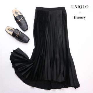 ユニクロ(UNIQLO)のUNIQLO theory ✨ 未使用 プリーツラップスカート ロング丈 S(ロングスカート)