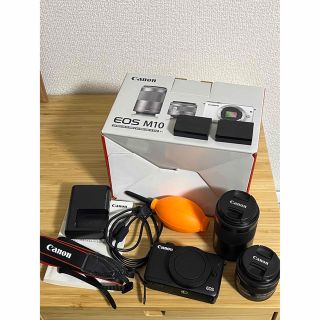 キヤノン(Canon)のCanon  EOS M10 Wズームキット BK 黒(ミラーレス一眼)