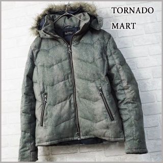 トルネードマート(TORNADO MART)の【Tornadomart】特殊ムラ加工/スウェードライダースダウンジャケット(ダウンジャケット)