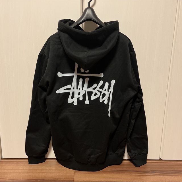 値下げ！ 未使用 STUSSY ステューシー 裏起毛 パーカー 黒 Lサイズ ...