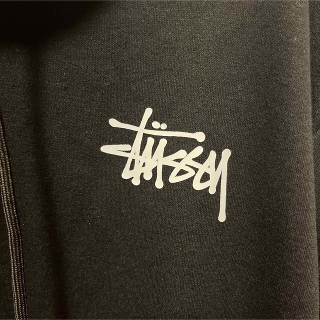 値下げ！　未使用 STUSSY ステューシー 裏起毛　パーカー　黒　 Lサイズ 3