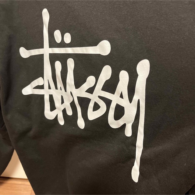 値下げ！　未使用 STUSSY ステューシー 裏起毛　パーカー　黒　 Lサイズ 1