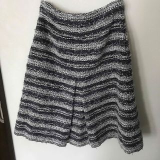 CHANEL - CHANEL☆CCマークプレート☆ツイードフレアースカートの通販