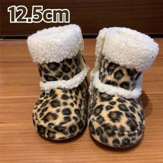 ヒョウ柄ボアブーツ 12.5cm(ブーツ)