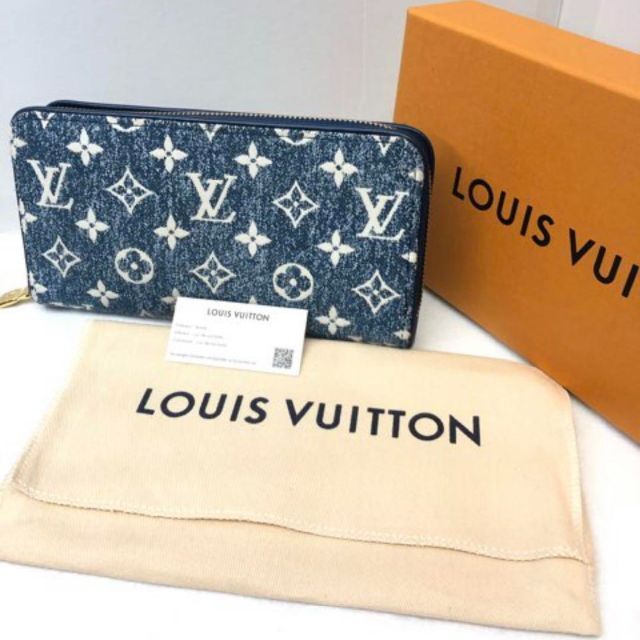 LOUIS VUITTON(ルイヴィトン)の【美品】ルイヴィトン M81226 モノグラムジャカード ジッピーウォレット 青 レディースのファッション小物(財布)の商品写真