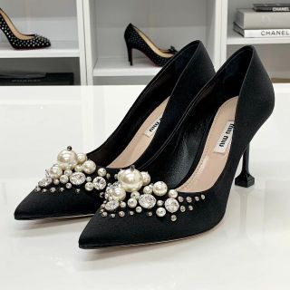 miumiu サテン地 ビジュー パンプス | www.tspea.org