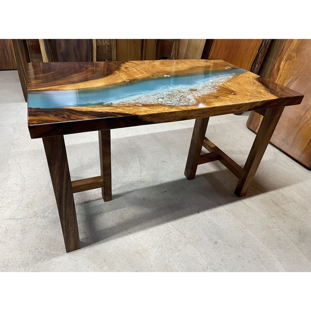 高級レジンテーブル ウッドリバーテーブル 樹脂テーブル リバーテーブル