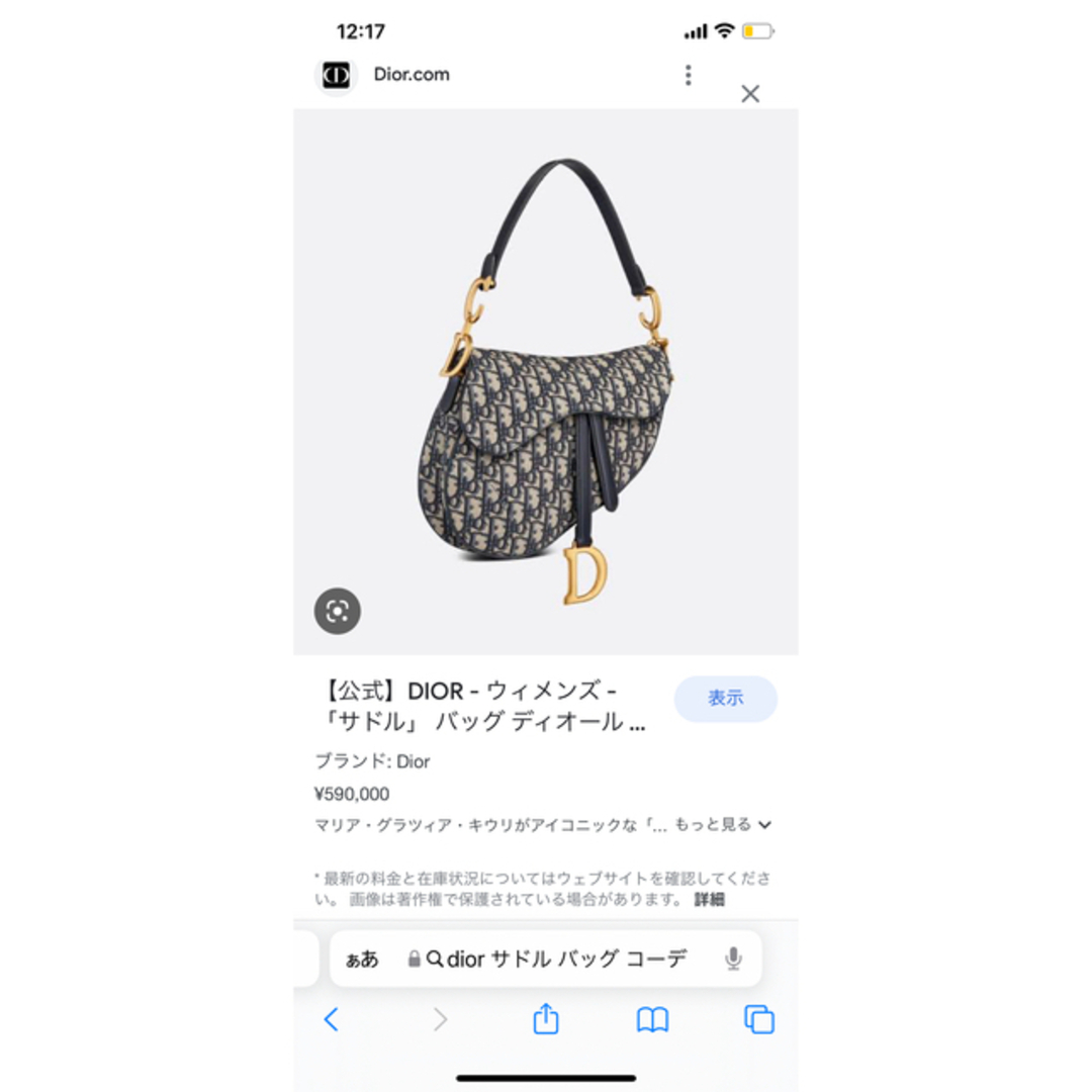 再お値下げ！DIOR トロッターサドルポーチ