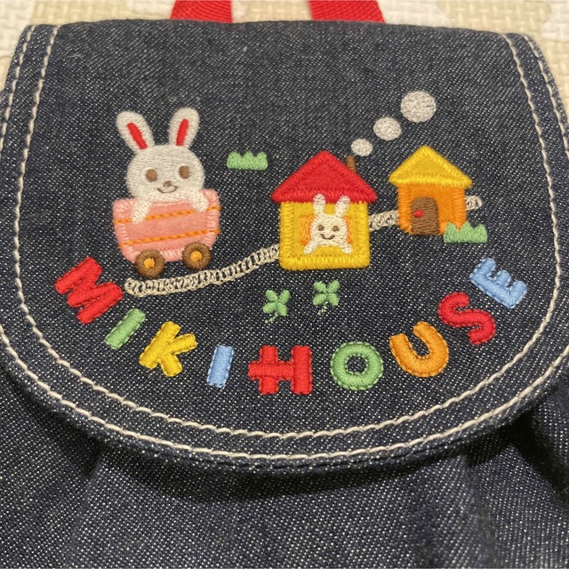 mikihouse(ミキハウス)の新品未使用　ミキハウス ベビー用 リュックサック デニム キッズ/ベビー/マタニティのこども用バッグ(リュックサック)の商品写真