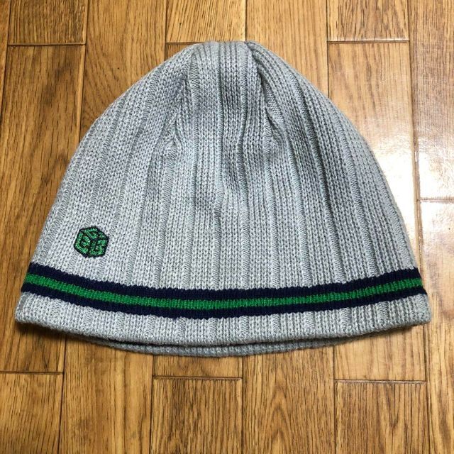 90s USA製 BURTON ニット帽 グレー 裏地フリース  バートン