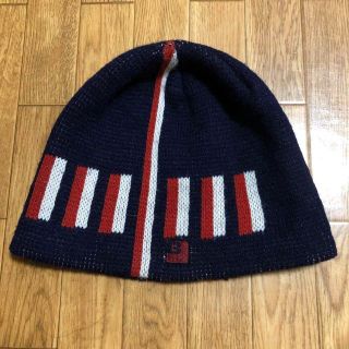 バートン(BURTON)の90s USA製 BURTON ニット帽 紺 古着 バートン(ニット帽/ビーニー)