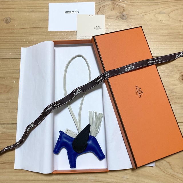 春早割 Hermes - 新品 エルメス ロデオ ペガサス チャーム ブルー 馬