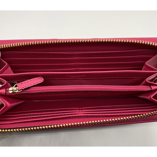 コーチ COACH 長財布 シグネチャー ピンク 茶色 ダークブラウン 02 コーチ COACH 長財布 シグネチャー ピンク 茶色 ダークブラウン 02