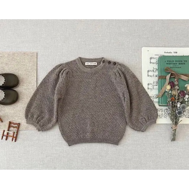 SOOR PLOOM(ソーアプルーム)のsoor ploom agnes sweater flax 4y キッズ/ベビー/マタニティのキッズ服女の子用(90cm~)(ニット)の商品写真