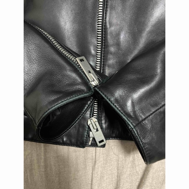 美品　マルジェラ　44サイズ　ハの字　ライダースラムレザー　margiela