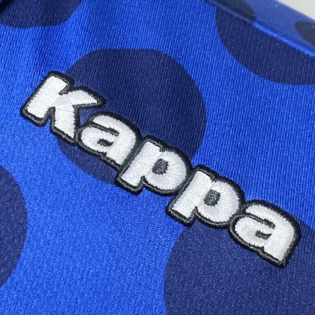 Kaepa(ケイパ)の【GOLFウェア】Kappa ケイパ ポロシャツ 半袖 ロゴ 刺繍 ドット 青 スポーツ/アウトドアのゴルフ(ウエア)の商品写真