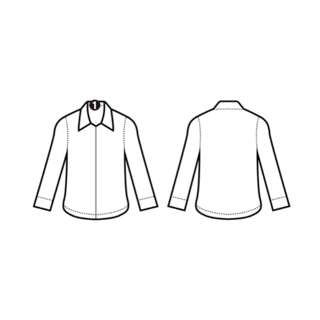 EDIFICE(エディフィス)のEDIFICE ドレスシャツ 37(XS位) グレーx白(チェック) 【古着】【中古】 メンズのトップス(シャツ)の商品写真