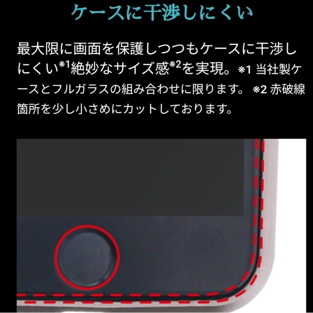 iPhone(アイフォーン)のガラスiPhone iPhoneSE iPhone8 iPhone7フィルム干渉 スマホ/家電/カメラのスマホアクセサリー(保護フィルム)の商品写真