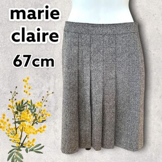 マリクレール(Marie Claire)の美品◎marie claire bis ツイード　プリーツ　膝丈スカート  67(ひざ丈スカート)