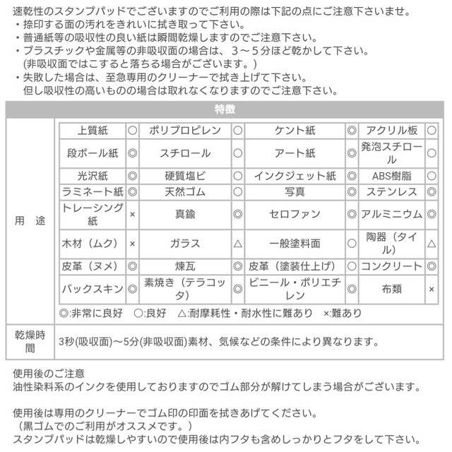 ステイズオンミディ　ジェットブラック ハンドメイドの文具/ステーショナリー(はんこ)の商品写真