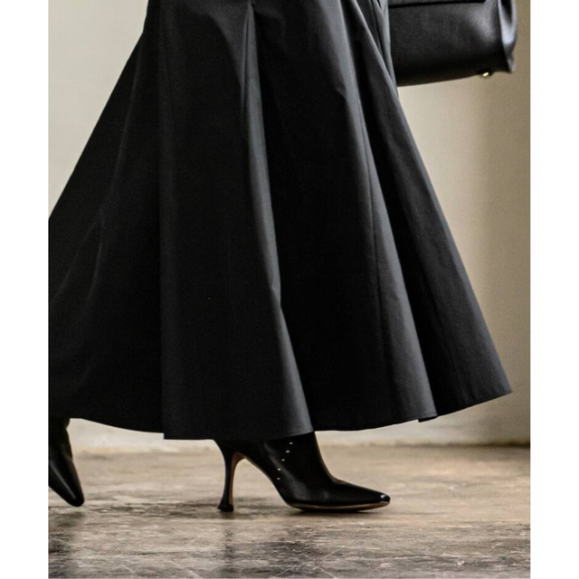 noble シャンブレータフタマーメイドスカート ブラック　36サイズ 3
