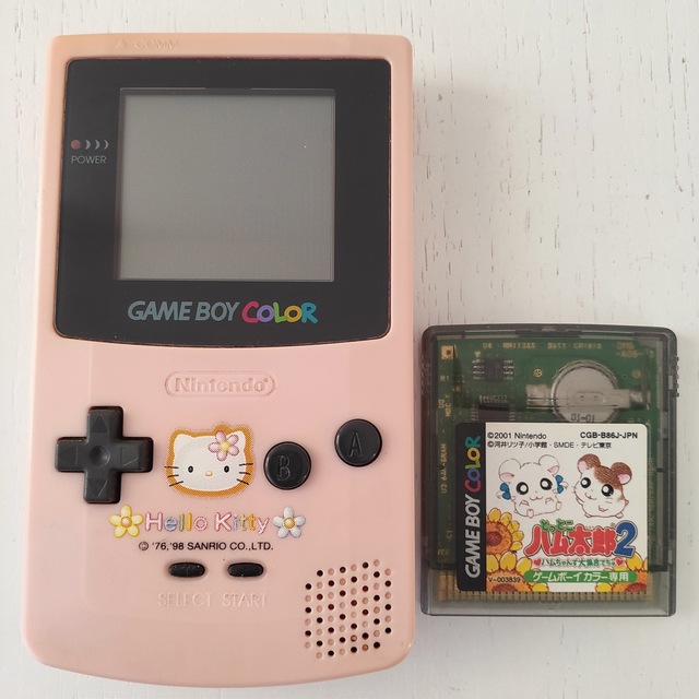 起動済み　ゲームボーイカラー　サンリオ　キティ　ピンク　Nintendo