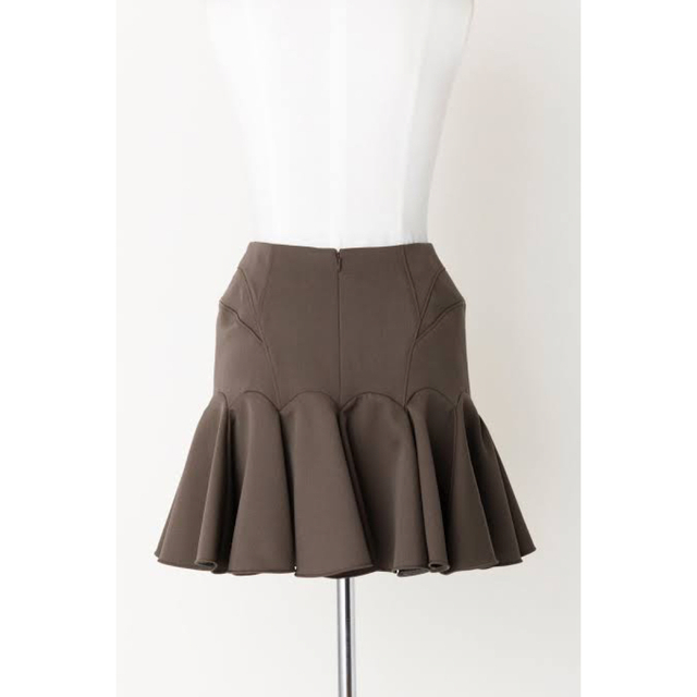 fetico  WOOL BARATHEA FRILLED MINI SKIRT 2