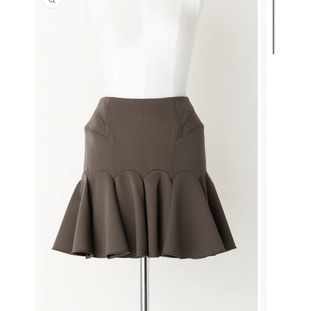 fetico  WOOL BARATHEA FRILLED MINI SKIRT 1