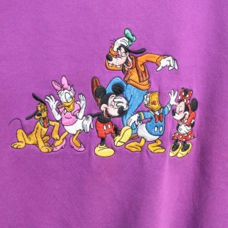 激レア 90s Disney 公式 スウェット トレーナー ミッキー ミニー