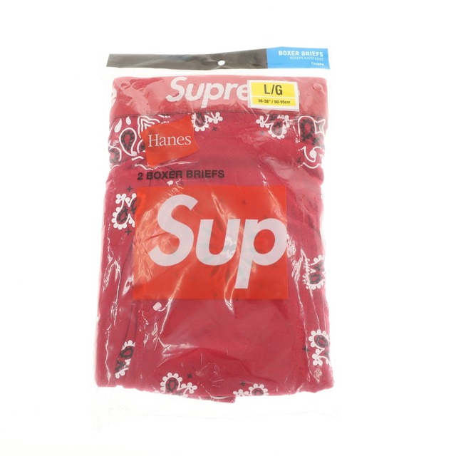 Supreme(シュプリーム)の【中古】【未使用】シュプリーム Supreme 2022年秋冬　Hanes Bandana Boxer Briefs 2pac ボクサーブリーフ アンダーウェア アンダーウェア【サイズL】【メンズ】 メンズのアンダーウェア(ボクサーパンツ)の商品写真