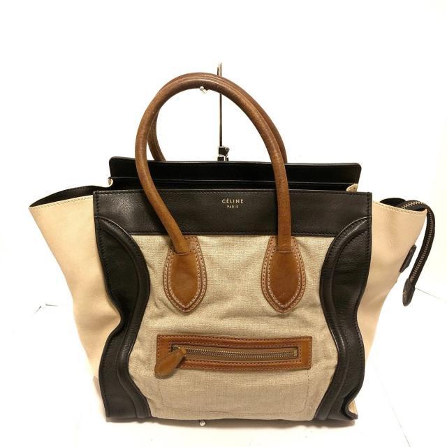 ☆美品☆ CELINE セリーヌ 2way トラペーズ レザー✖️キャンバス
