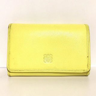 ロエベ(LOEWE)のロエベ 2つ折り財布 - イエロー レザー(財布)