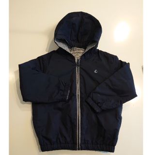 プチバトー(PETIT BATEAU)のプチバトー　キッズ　ジャケット　リバーシブル　キルティング　フード付き　110(ジャケット/上着)