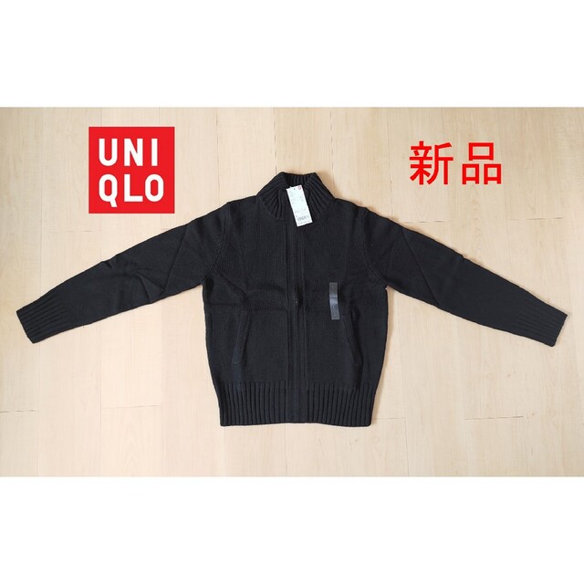 UNIQLO(ユニクロ)の★未使用・タグ付き★ユニクロ★ニットジャケット（長袖）★レディース★黒★ レディースのトップス(ニット/セーター)の商品写真