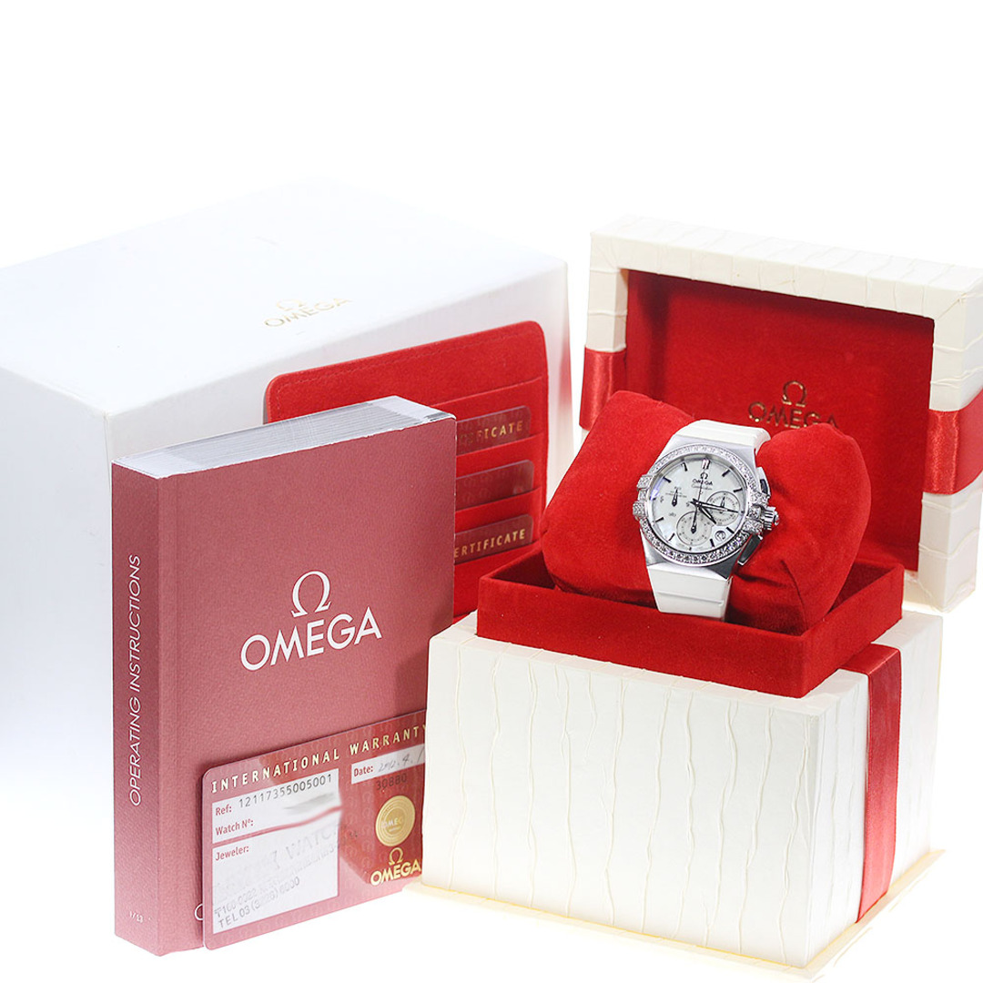 OMEGA オメガ コンステレーション コンステレーション ダブルイーグル 1507.75.00 【磨き済】バケットダイヤ ベゼルダイヤ シェル ステンレススチール メンズ/38457【腕時計】