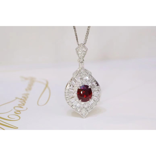 天然 ルビー  ダイヤ  ペンダントトップ1.18ct k18 f