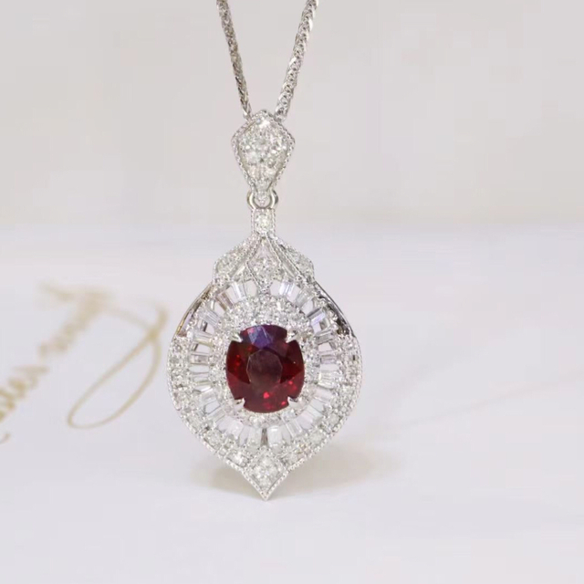 天然 ルビー  ダイヤ  ペンダントトップ1.18ct k18 f