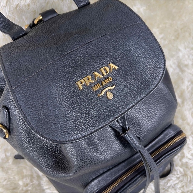 PRADA - ❤︎極美品❤︎　プラダ　PRADA 　レザーリュック　バックパック　ゴールド金具