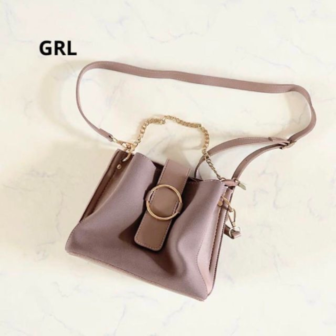 GRL(グレイル)の【美品】GRL グレイル ショルダーバッグ ハンドバッグ 2way ピンク レディースのバッグ(ショルダーバッグ)の商品写真