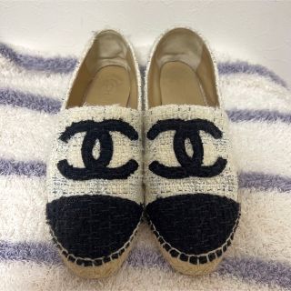 シャネル(CHANEL)のCHANEL/シャネル/ツイードエスパドリーユ(39)(スリッポン/モカシン)