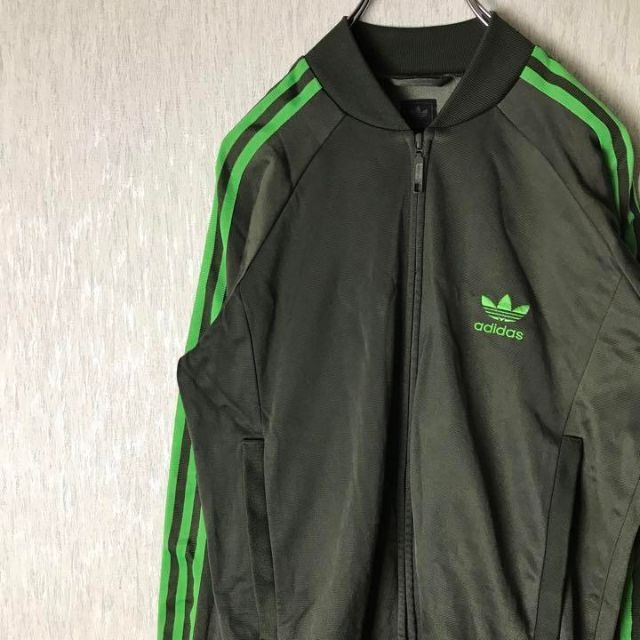 美品✨adidas トラックジャケット ATPモデル カーキ×ライム M メンズ ...