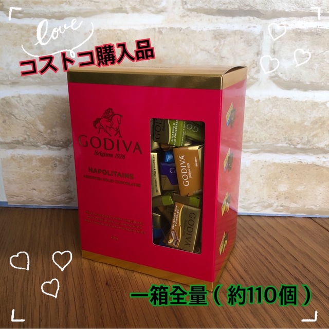 GODIVA(ゴディバ)のGODIVAゴディバ　ナポリタン一箱全量　約110枚　コストコ　バレンタイン 食品/飲料/酒の食品(菓子/デザート)の商品写真